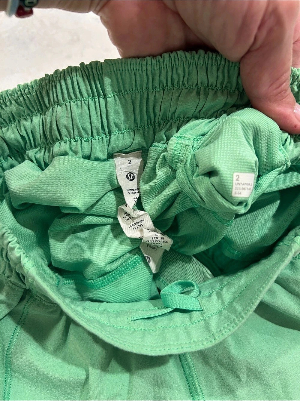 lululemon Hotty Hot shorts, green, size 2 - Picture 6 of 7